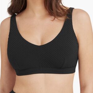 NWT Sea Level Australia Black Textured Bikini Top